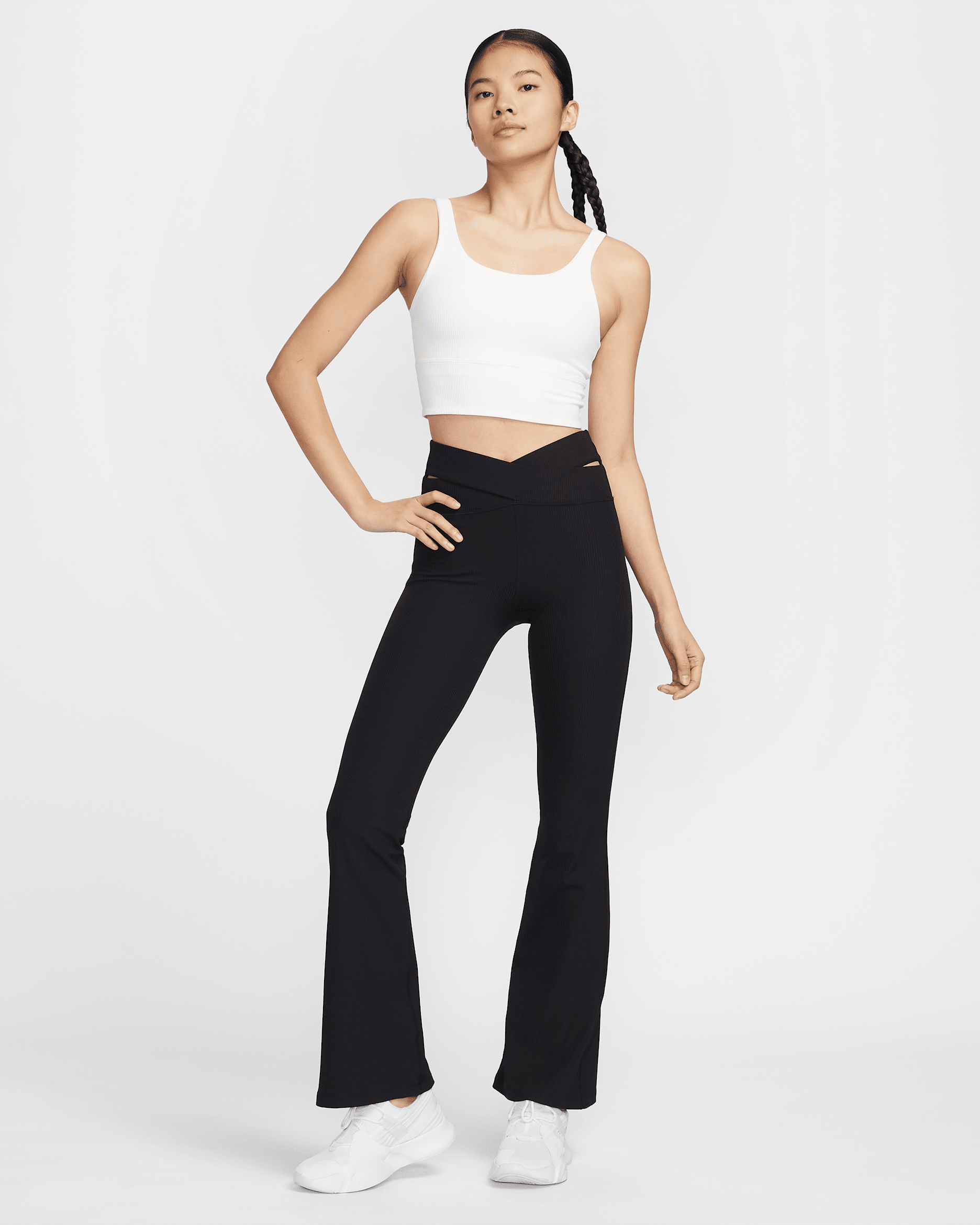 Nike ゼンビー ハイウエスト フレアード レギンス Lサイズ Dri-FIT NIKE公式】ナイキ ゼンビー リブ ウィメンズ ハイウエスト